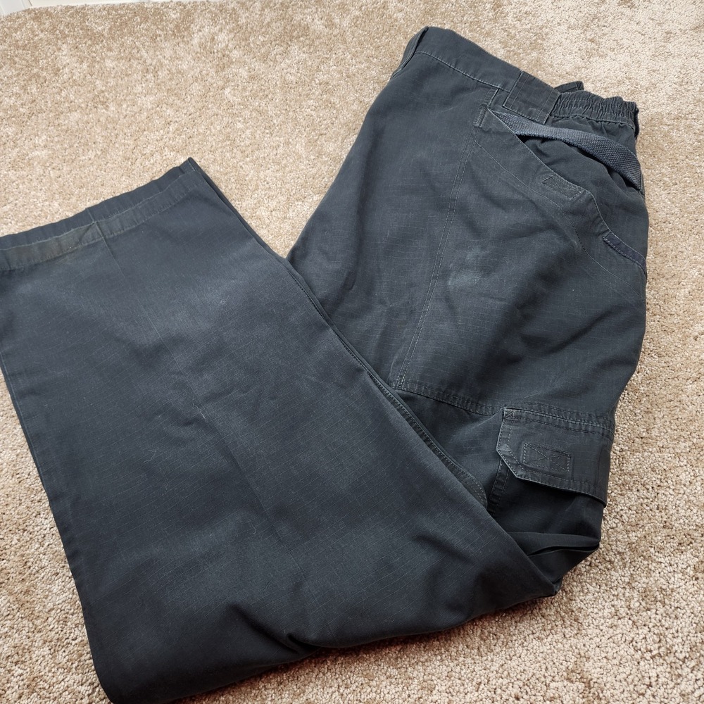 5.11‎ Tactical Pro Pants Mens 42x30 Black Ripstop Cargo Workwear Style 74273